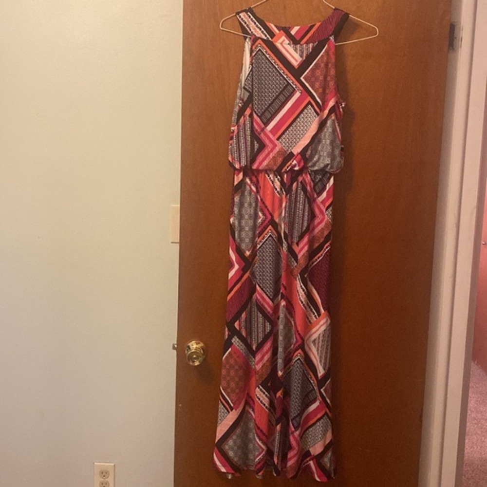 Sandra Darden, Size 6, Chic Geometric Maxi Dress